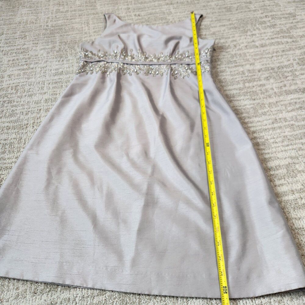 Eliza J womens beaded special occasion dress silver size 10 - Picture 6 of 12